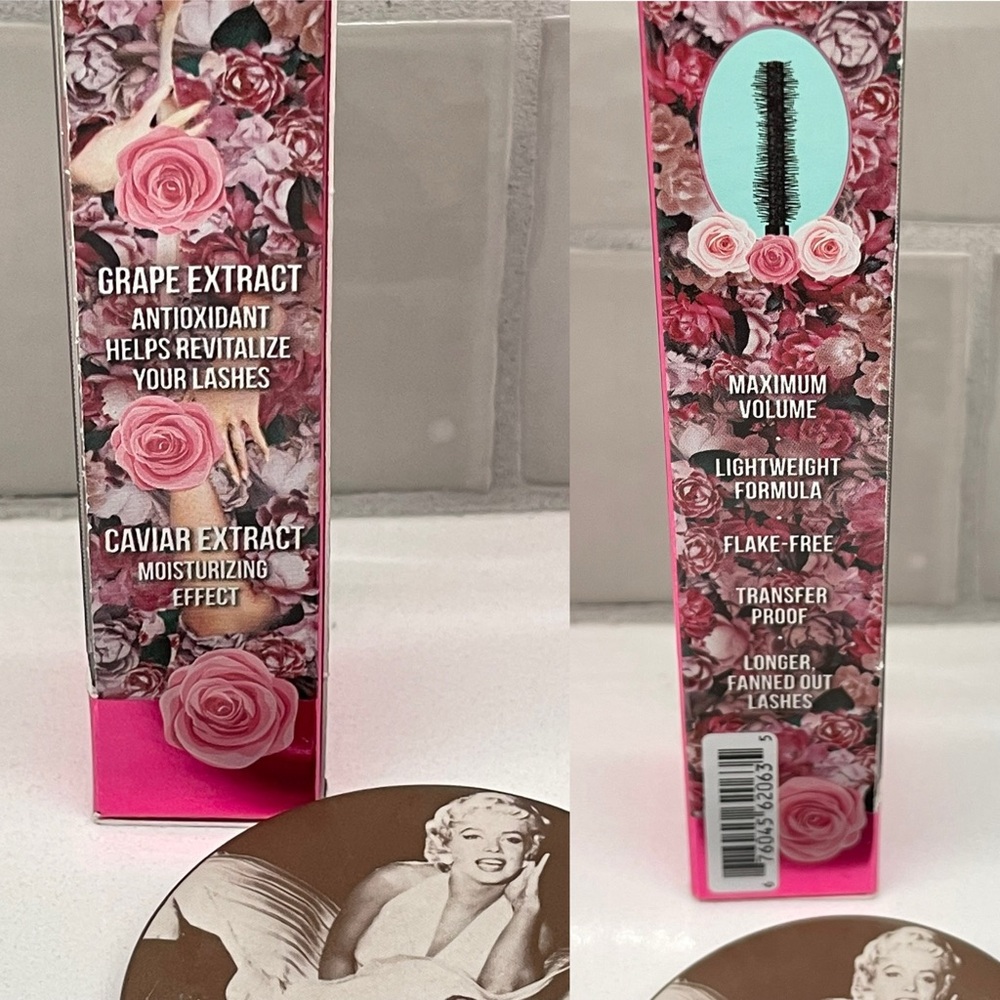 Hard Candy x Marilyn Monroe Volumizing Mascara Caviar infused & Collector Pin - Picture 5 of 11